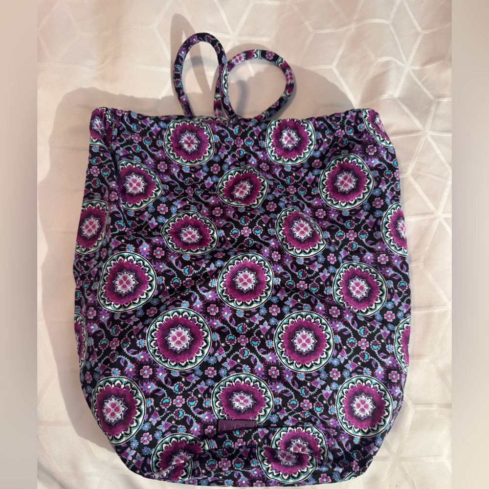 Vera Bradley Purple Medallion Ditty Drawstring Bag